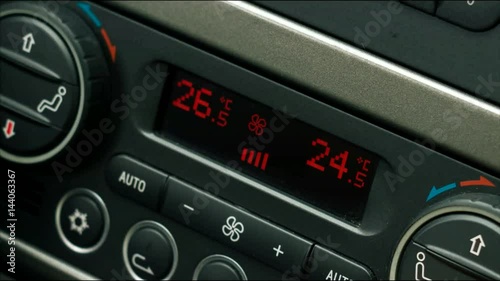 Car air conditioning adjusting temperature climate control photo