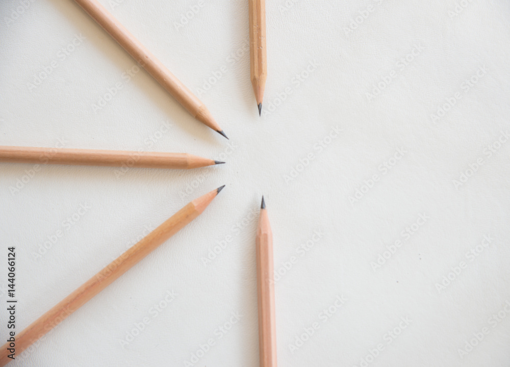 Pencil on white background. Pencil on white background.