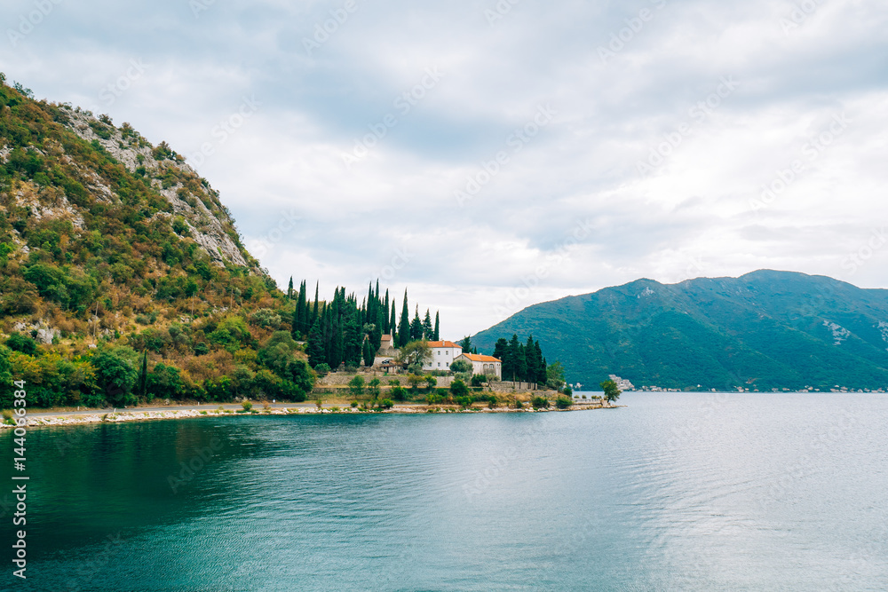 Monastery of Banja on the shore of Kotor Bay, between the cities of Risan and Perast, in Montenegro.
