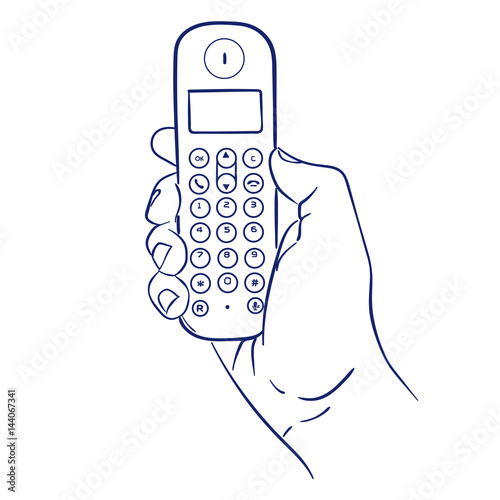 cordless phone in hand