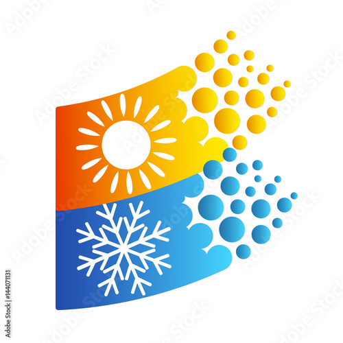 Ventilation and air conditioning abstract symbol
