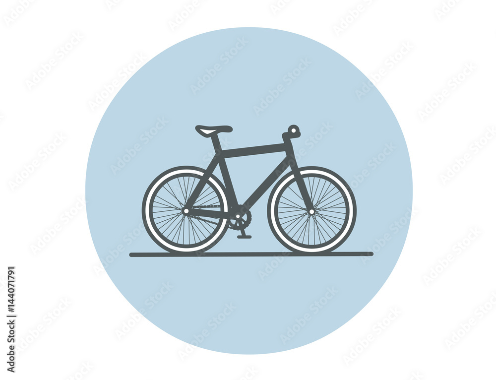 Vector flat illustration of bicycle