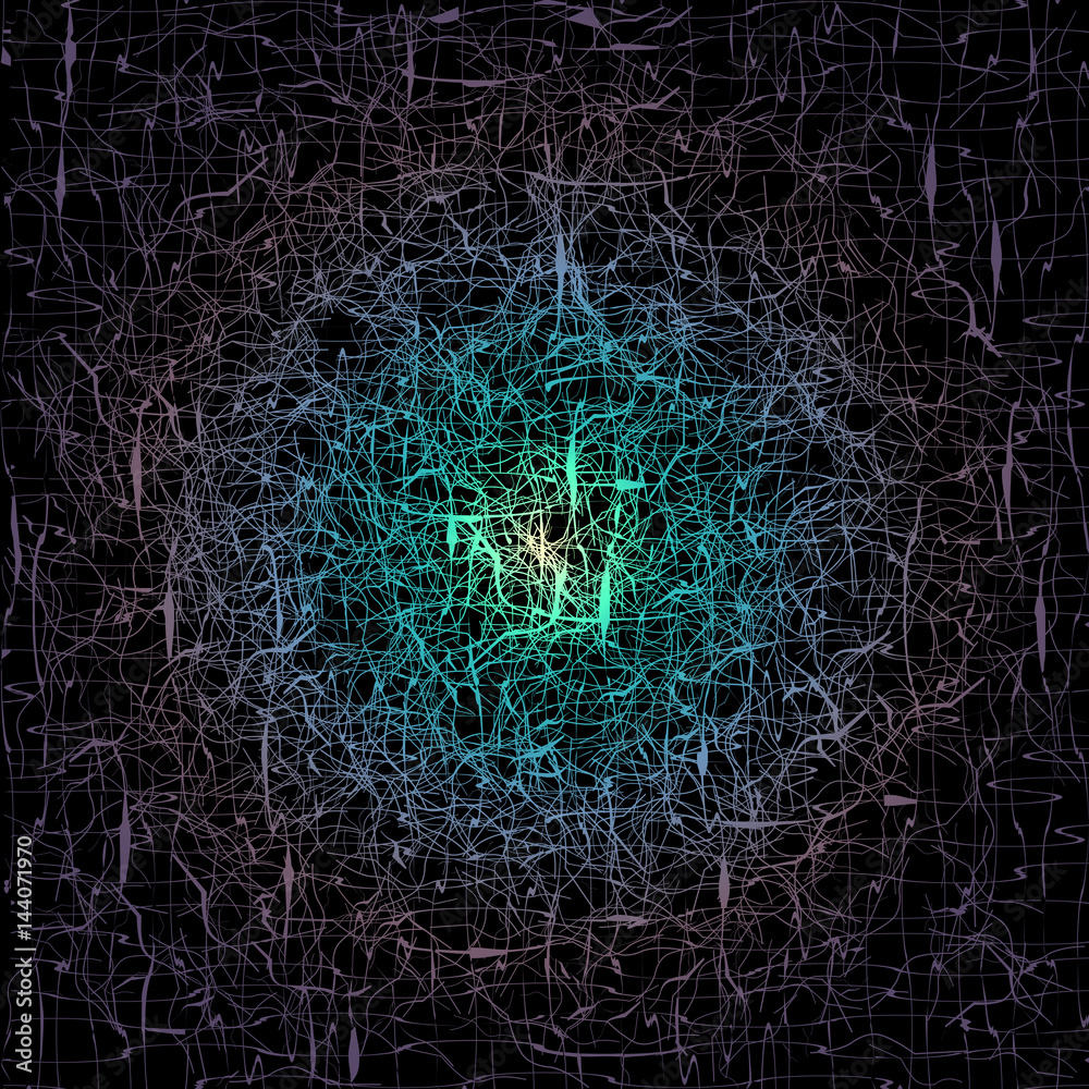Abstract background with neural networks. Machine learning work process