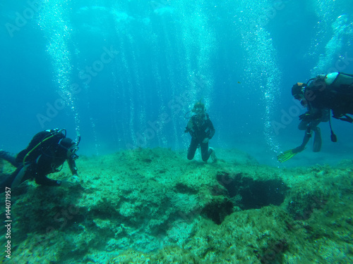 diving in Ciprus 2014, bubbles, cyprus, depth, diving, entertainment, extreme, mediterra, cave, scuba, diver, girl,  photo