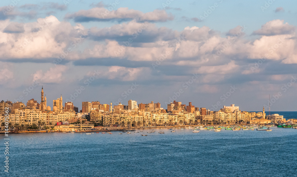 Fototapeta premium View of Alexandria harbor, Egypt
