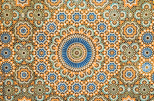 moroccan vintage tile background © javarman