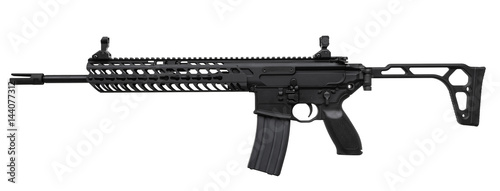 Gun rifle isolated on white