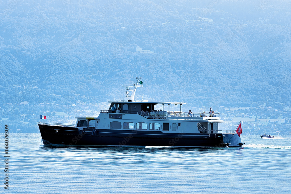 Ferry in Lake Geneva in Lausanne