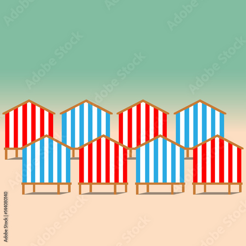 Beach Huts on the seacoast