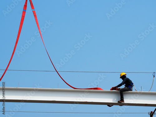 Man Working on the Working at height