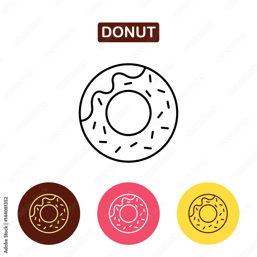 Obraz premium Donut icon.