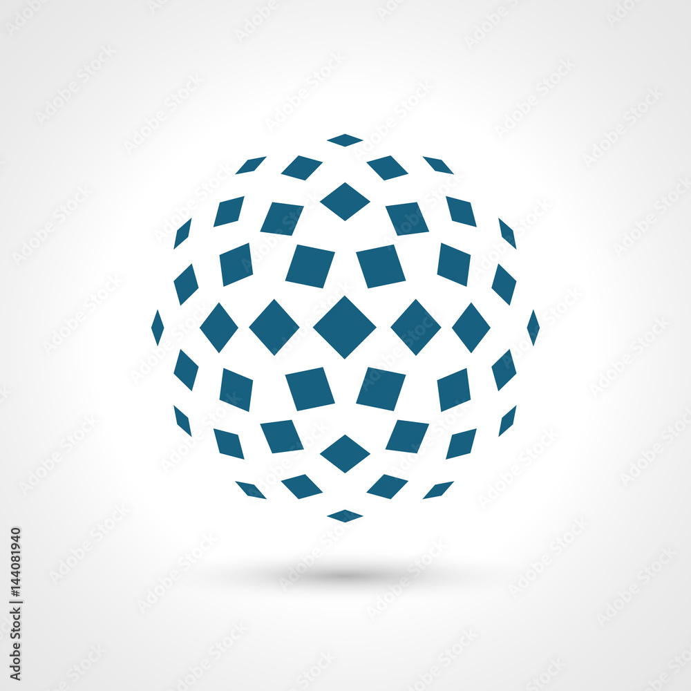 Abstract circular icon. Rectangular rhombus elements. Abstract circular icon. Rectangular rhombus elements.