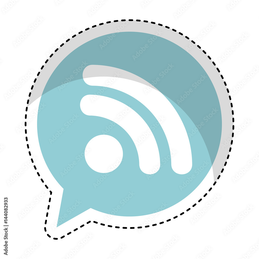 speech bubble with wifi signal connection icon vector illustration design speech bubble with wifi signal connection icon vector illustration design