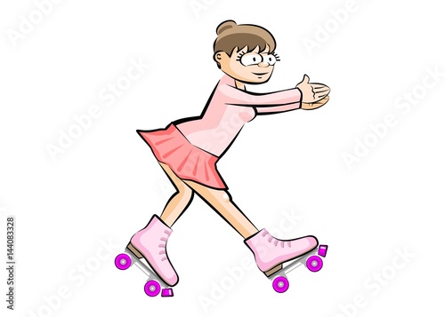 Woman on roller skates - Figure skating