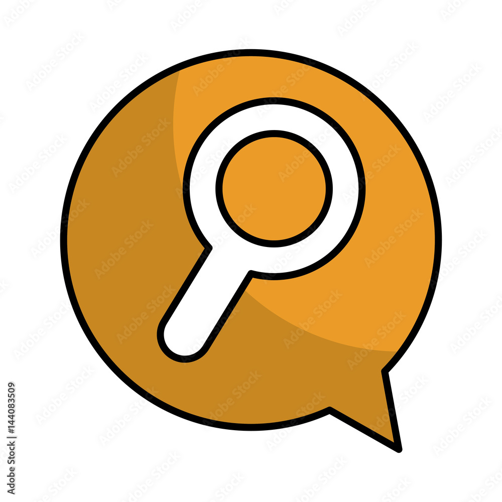 speech bubble with search magnifying glass icon vector illustration design speech bubble with search magnifying glass icon vector illustration design