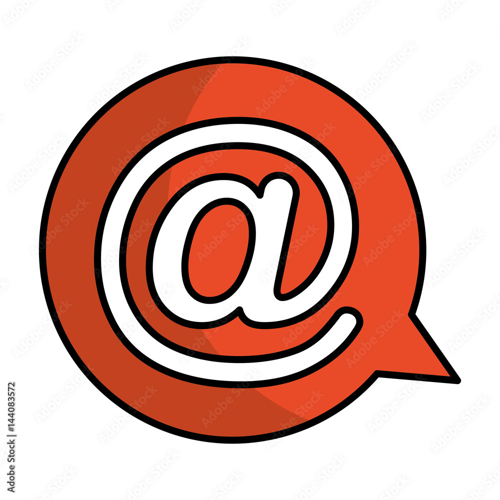 speech bubble with arroba symbol isolated icon vector illustration design speech bubble with arroba symbol isolated icon vector illustration design