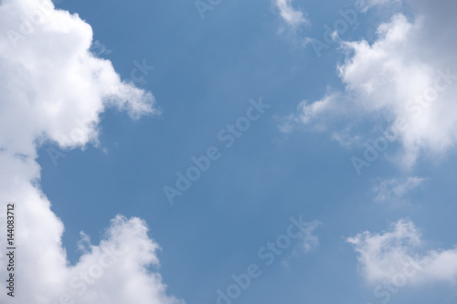 clouds and clear blue sky