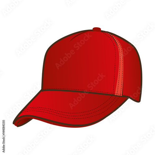 silhouette color with baseball cap vector illustration