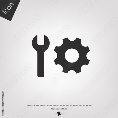 Pictograph of gear vector icon