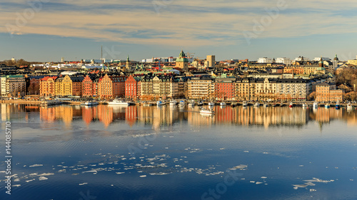 Stockholm, Sweden Norr Malarstrand spring reflections photo