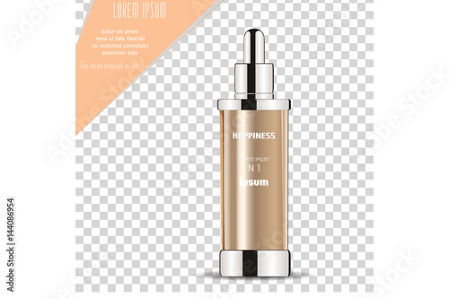 Airless cosmetic bottle. Vector Illustration.