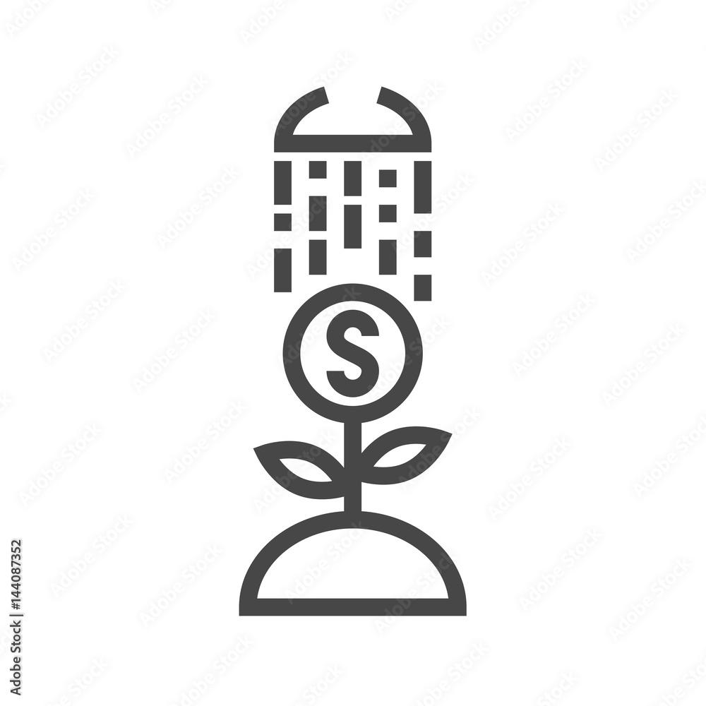 Growth Income Thin Line Vector Icon. Flat icon isolated on the white background. Editable EPS file. Vector illustration. Growth Income Thin Line Vector Icon. Flat icon isolated on the white background. Editable EPS file. Vector illustration.