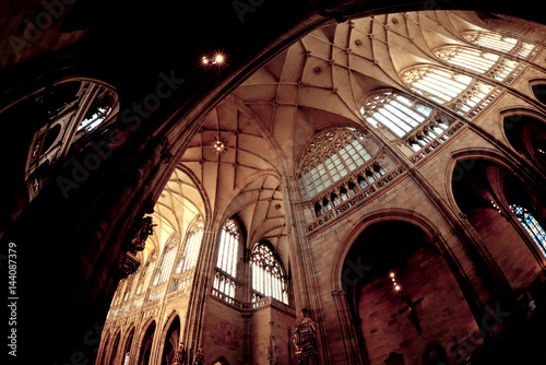 Main nave of St Vitus s Cathedral. Prague  Czech Republic