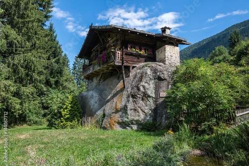 Ulten Valley, South Tyrol, Italy. The House on Stone in the Valley of Ulten/Ultimo photo