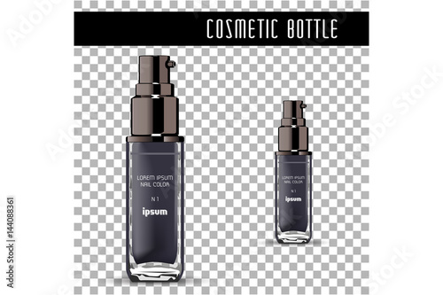 Airless cosmetic bottle. Foundation cream. Vector Illustration.