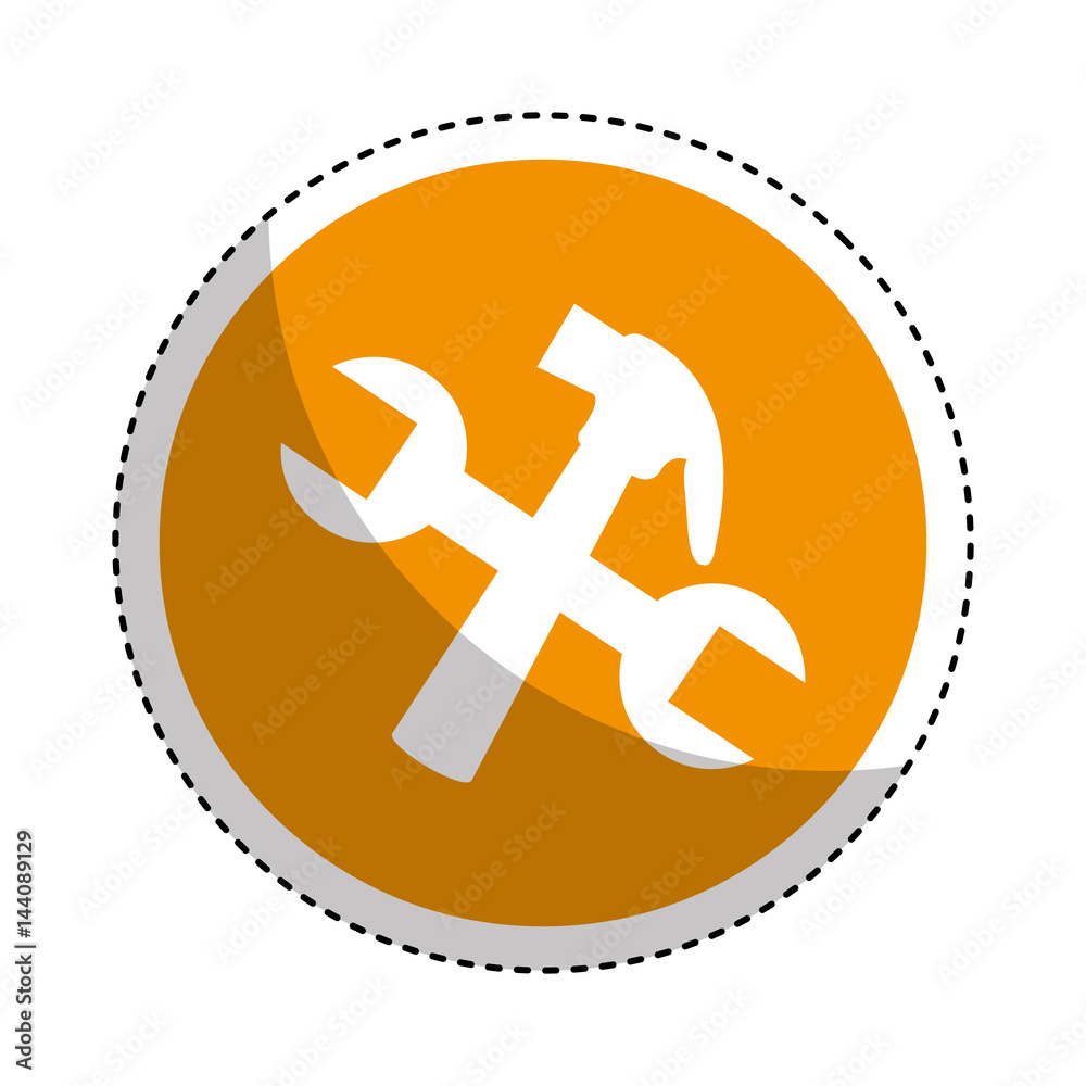 hammer and wrench tools vector illustration design hammer and wrench tools vector illustration design