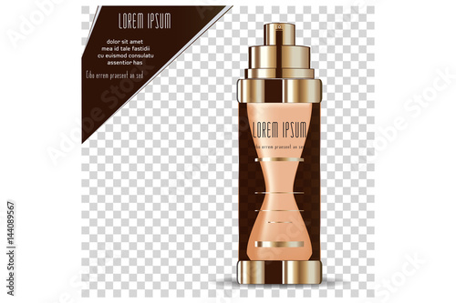 Foundation Liquid Cream Can. Cosmetic Product bottle. Vector Illustration.