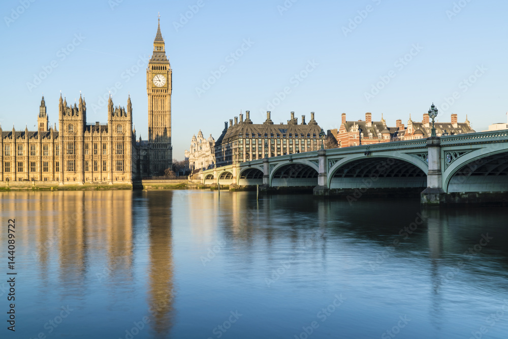 Big Ben, the Palace of Westminster, and Westminster Bridge, London Big Ben, the Palace of Westminster, and Westminster Bridge, London