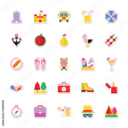 Summer and Holidays Vector Icons 13