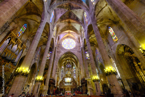 La Seu, the Cathedral of Santa Maria of Palma, Majorca, Balearic Islands, Spain photo