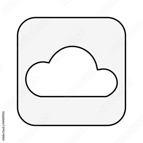 cloud silhouette isolated icon vector illustration design