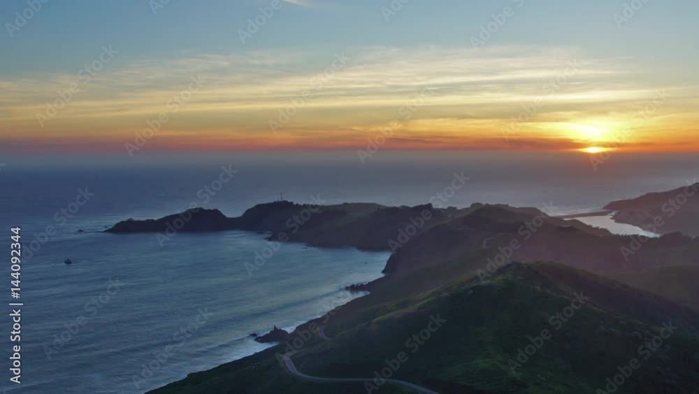 Coastline in California, sunset Coastline in California, sunset