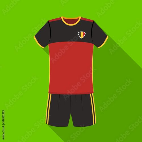 Form of the Belgian football team.The dark Belgian wolf. Belgium single icon in flat style vector symbol stock illustration.