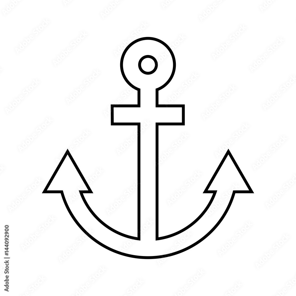 anchor maritime isolated icon vector illustration design anchor maritime isolated icon vector illustration design