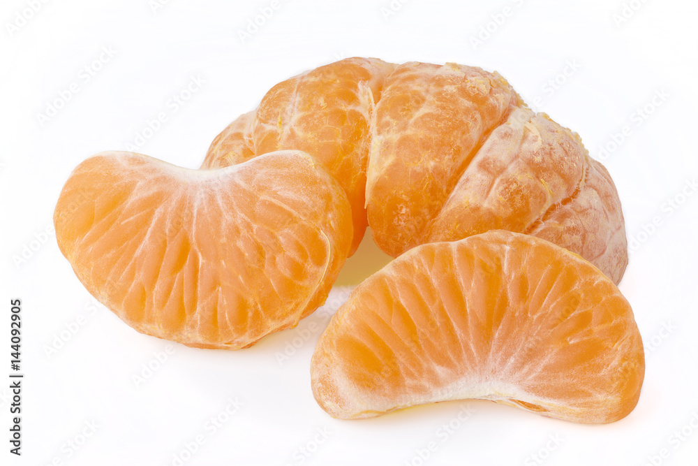 tangerine segments isolated tangerine segments isolated