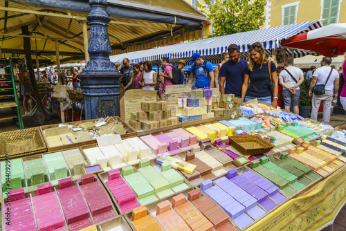 Market, Cours Saleya, Old Town, Nice, Alpes Maritimes, Cote d'Azur, Provence, France