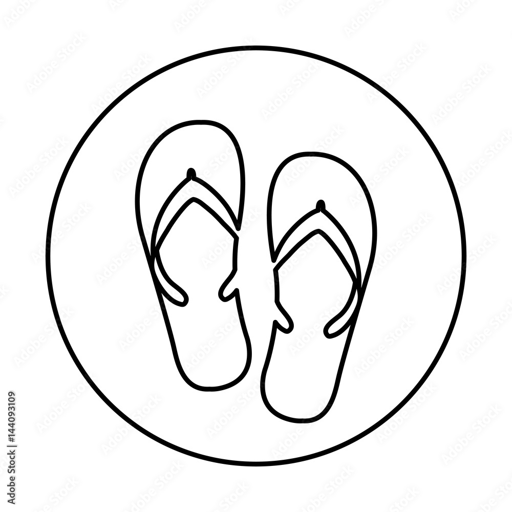 flip flops isolated icon vector illustration design