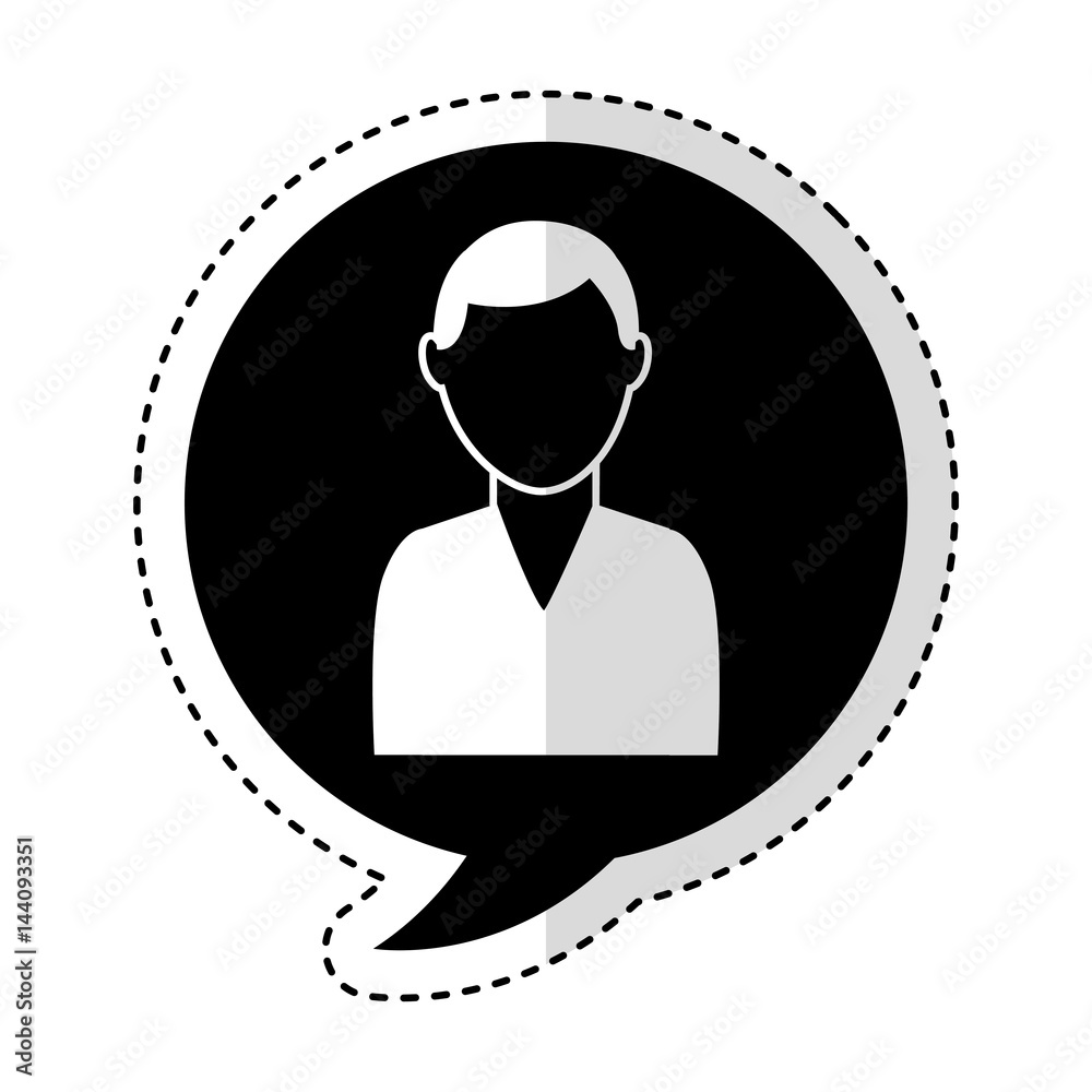 speech bubble with man avatar character icon vector illustration design speech bubble with man avatar character icon vector illustration design