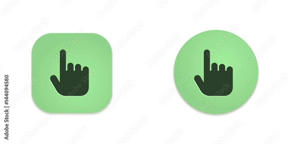 Obraz premium Vector Green Web Buttons