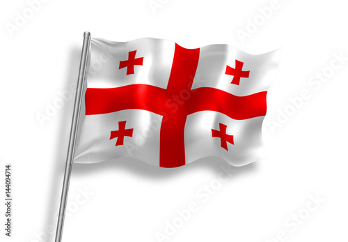 Drapeau de Géorgie en qualité vectorielle 