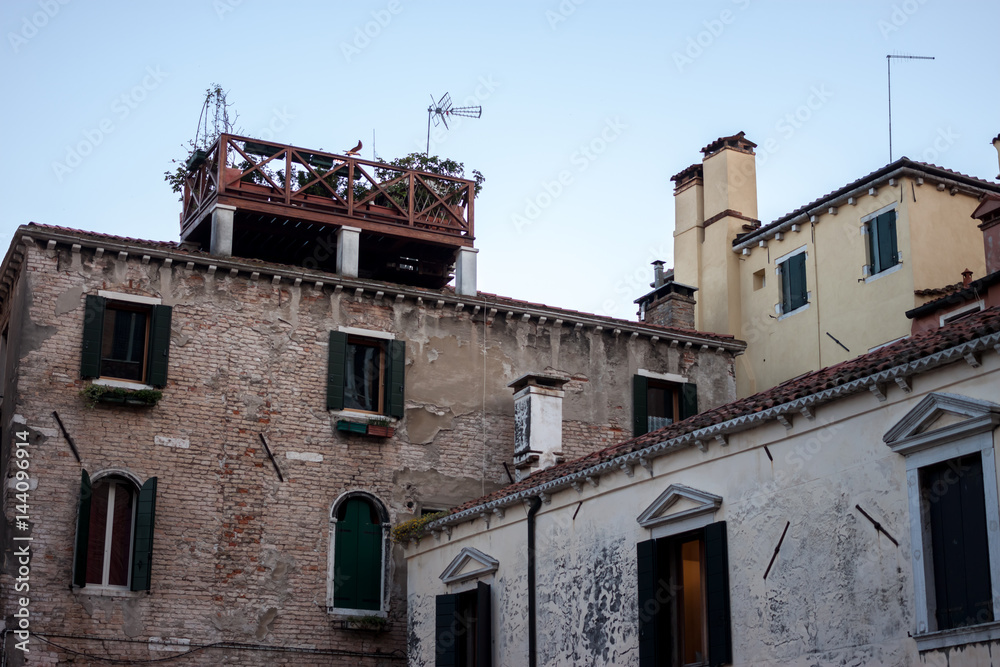 Venice architecture corner between buildings