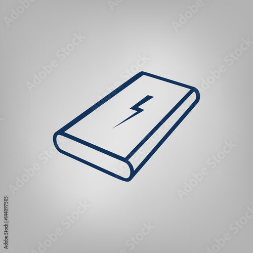 power bank icon, portable charging device, vector illustration