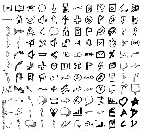 Vector Doodle Icons. Universal Set.