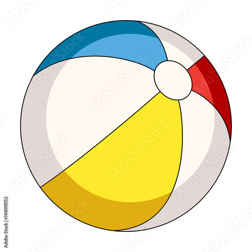 Inable multicolored ball.Summer rest single icon in cartoon style vector symbol stock illustration. photo