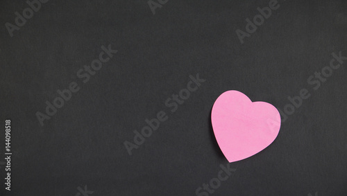 love heart sticker on blackboard