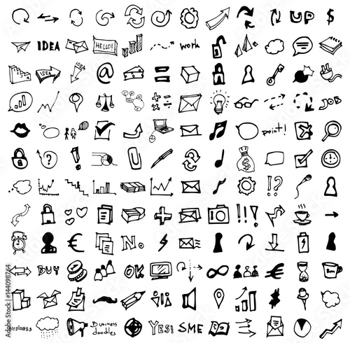Vector Doodle Icons. Universal Set.